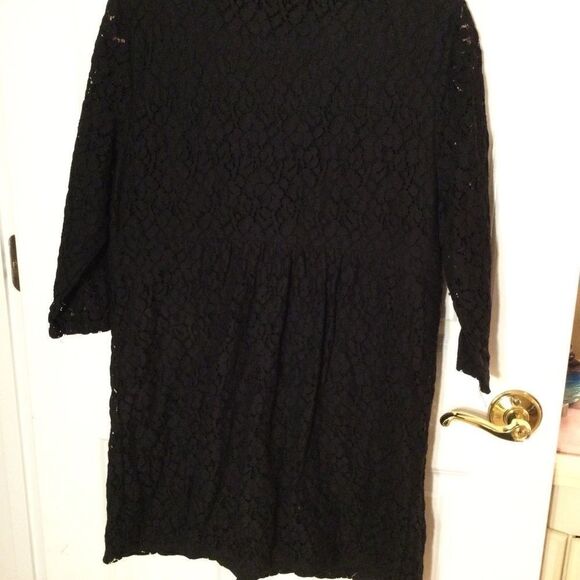 NWOT Style & Co. Line Black Lace Zippered Top Sz L - Picture 4 of 9